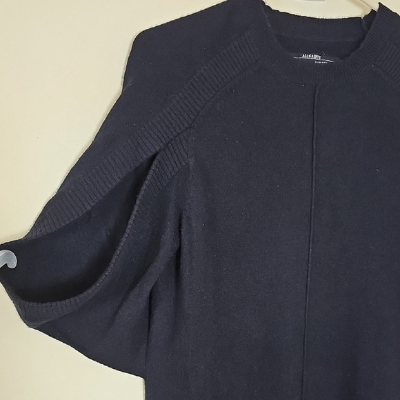 All Saints Black short Sleeve 100% Cashmere Dress Size 4 - Picture 9 of 15